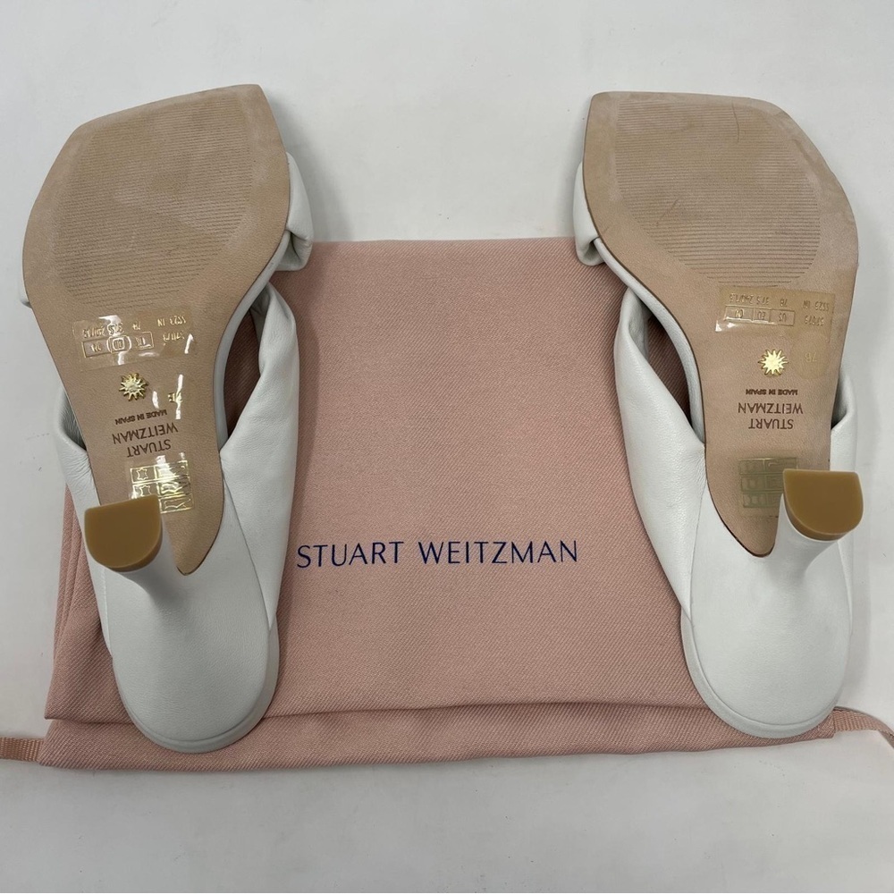 Stuart Weitzman Playa 75 Knot Sandal in White Leather - NWT - Picture 13 of 16